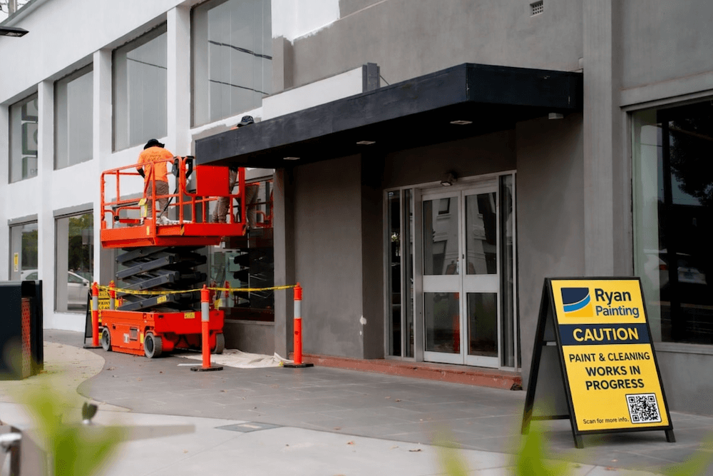 Ryan Painting team performing commercial exterior painting and maintenance work