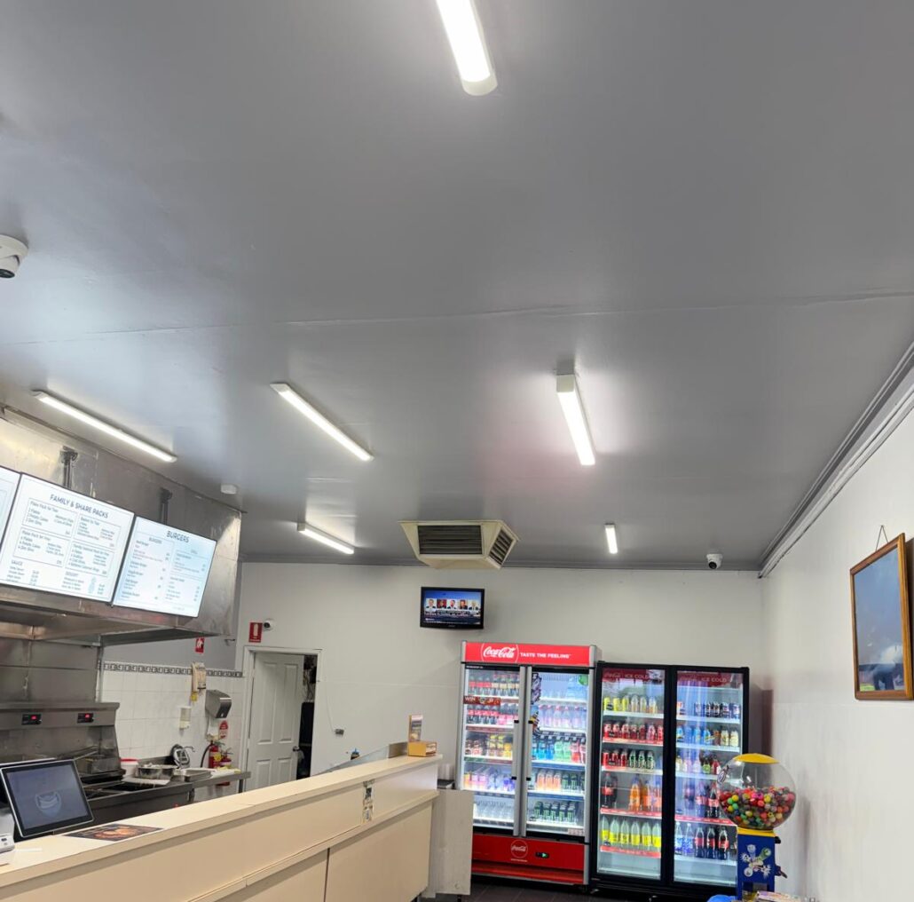 Commercial shop ceiling painting completed in Hoppers Crossing retail store