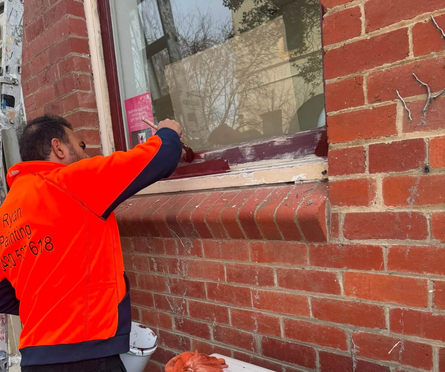 exterior commercial painting project completed at NAB Bank Camperdown